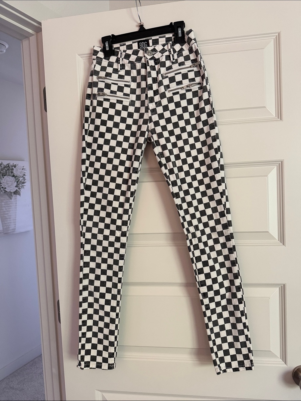 BDG Black & White Checkerboard Skinny Jeans - Women